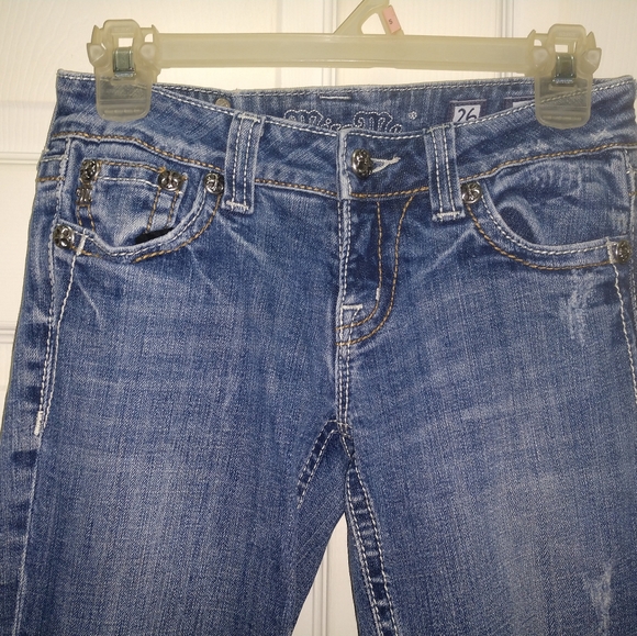 Euc Miss Me Bootleg Jeans Size 26 31 Inseam - Picture 5 of 6